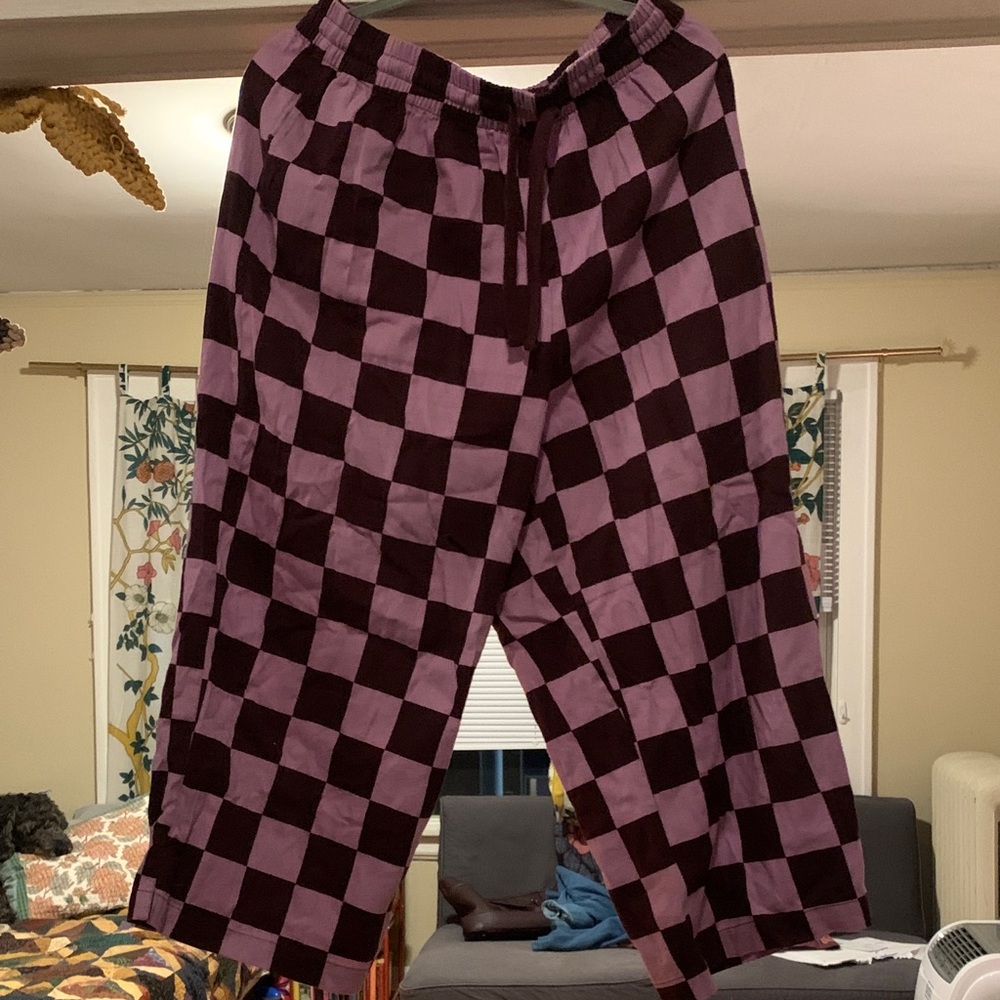 Lucy & Yak Purple Checkered Pants